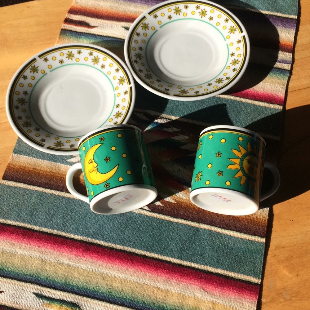 Vintage Sun and Moon Espresso Set! - Picture 3 of 8